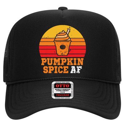 Vintage Retro Pumpkin Spice AF Funny Cream Pumpkin Lover Matching Team Family Ha Hat