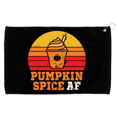 Vintage Retro Pumpkin Spice AF Funny Cream Pumpkin Lover Matching Team Family Ha Grommeted Golf Towel