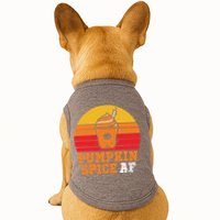 Vintage Retro Pumpkin Spice AF Funny Cream Pumpkin Lover Matching Team Family Ha Doggie Tank