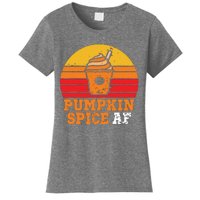 Vintage Retro Pumpkin Spice AF Funny Cream Pumpkin Lover Matching Team Family Ha Women's T-Shirt