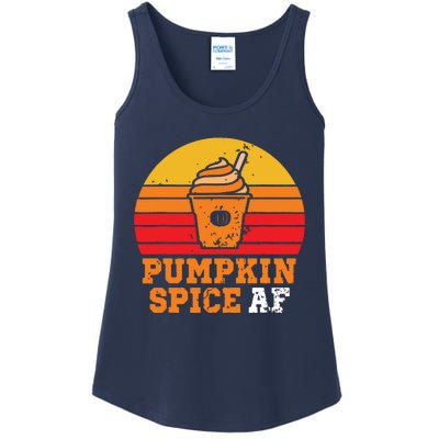 Vintage Retro Pumpkin Spice AF Funny Cream Pumpkin Lover Matching Team Family Ha Ladies Essential Tank