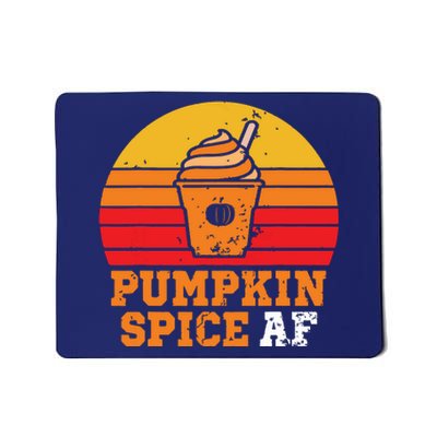 Vintage Retro Pumpkin Spice AF Funny Cream Pumpkin Lover Matching Team Family Ha Mousepad