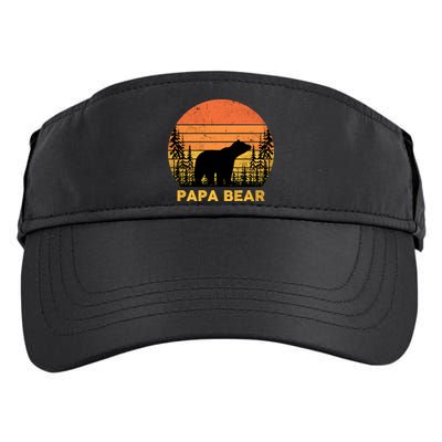 Vintage Retro Papa Bear Distressed Graphic Cute Gift Adult Drive Performance Visor