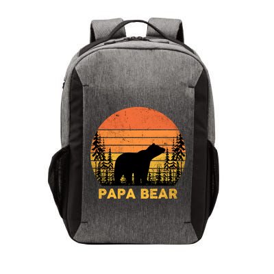 Vintage Retro Papa Bear Distressed Graphic Cute Gift Vector Backpack