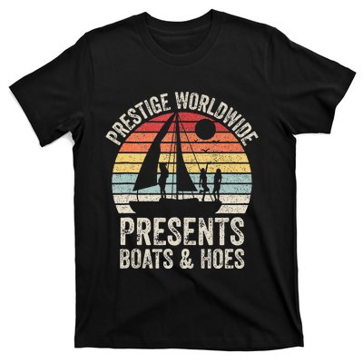 Vintage Retro Prestige Worldwide Presents Boats And Hoes T-Shirt