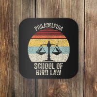 Vintage Retro Philadelphia School Of Bird Law Coaster