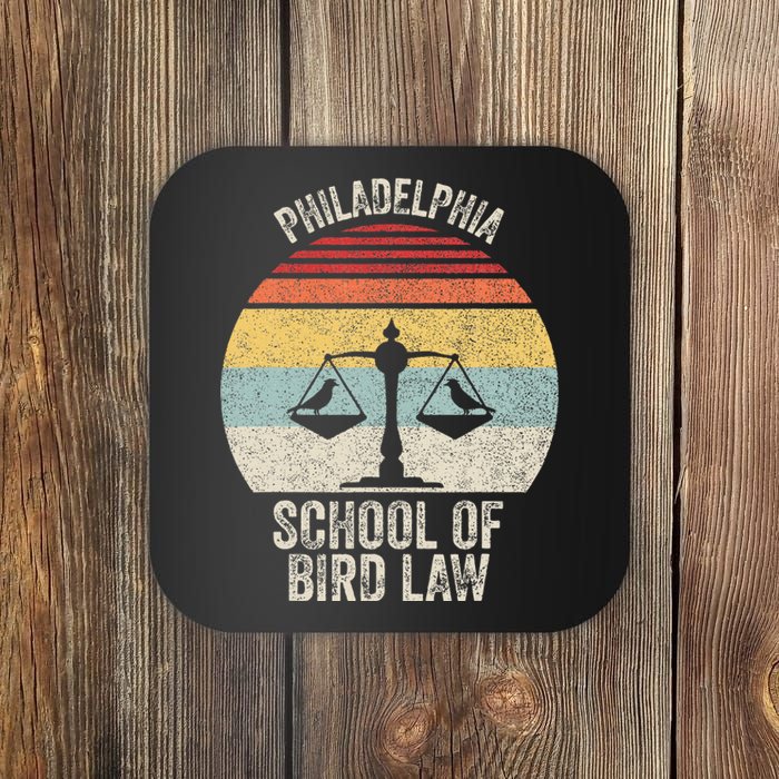 Vintage Retro Philadelphia School Of Bird Law Coaster