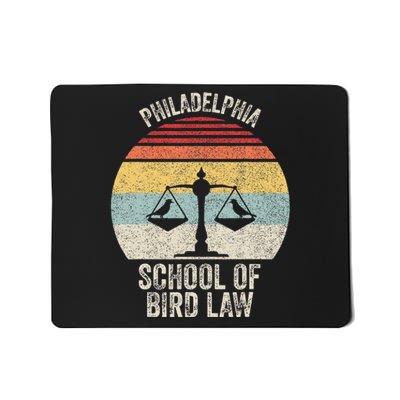 Vintage Retro Philadelphia School Of Bird Law Mousepad