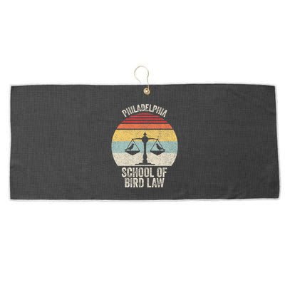 Vintage Retro Philadelphia School Of Bird Law Large Microfiber Waffle Golf Towel