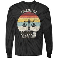 Vintage Retro Philadelphia School Of Bird Law Tie-Dye Long Sleeve Shirt