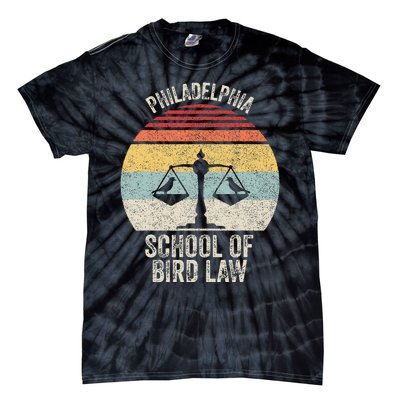 Vintage Retro Philadelphia School Of Bird Law Tie-Dye T-Shirt