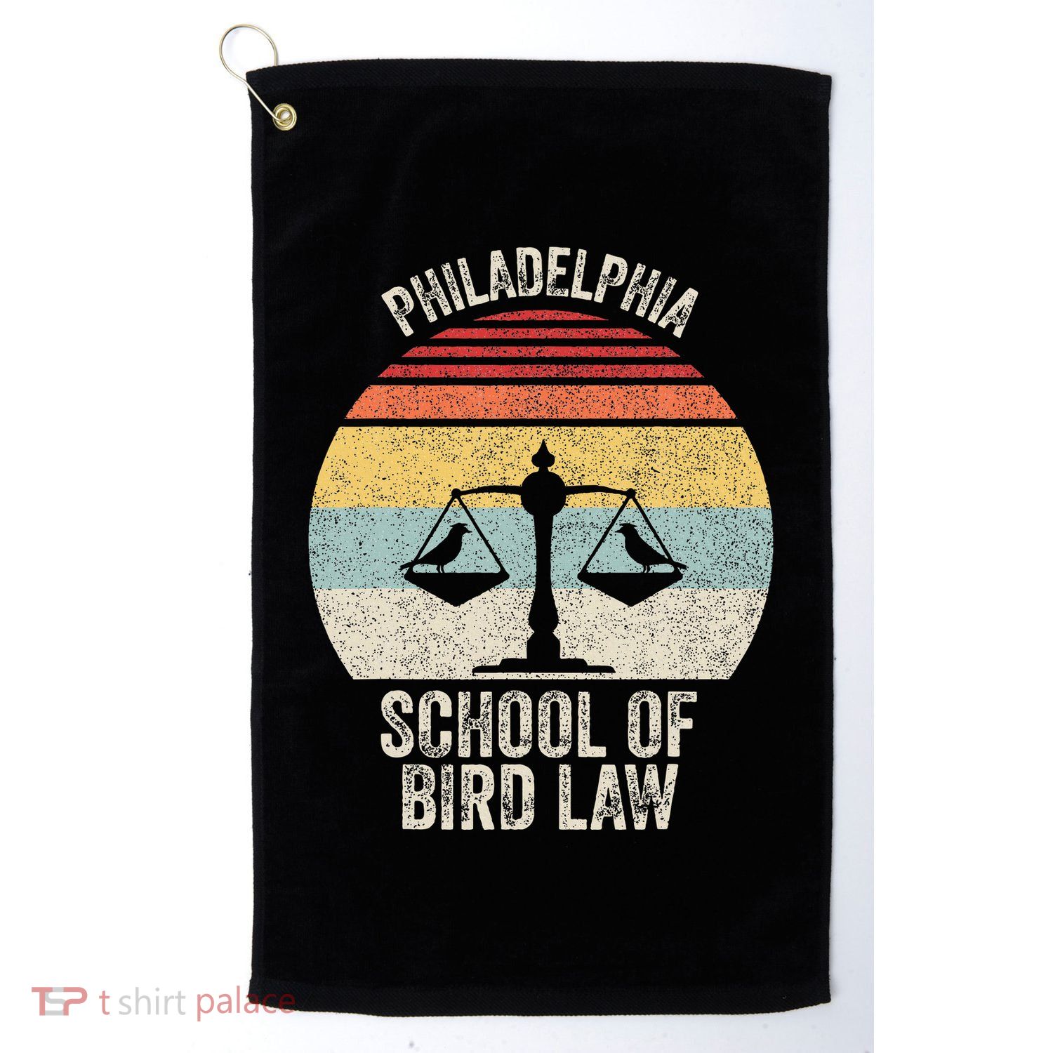 Vintage Retro Philadelphia School Of Bird Law Golf Towel
