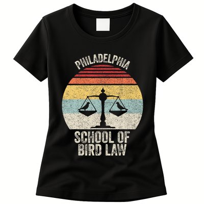 Vintage Retro Philadelphia School Of Bird Law Womens T-Shirt