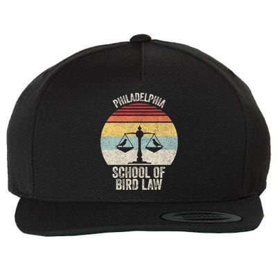 Vintage Retro Philadelphia School Of Bird Law Wool Snapback Cap