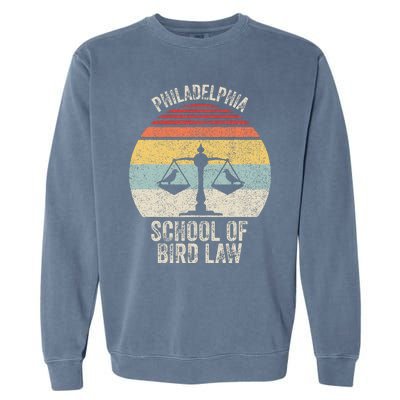 Vintage Retro Philadelphia School Of Bird Law Garment-Dyed Sweatshirt