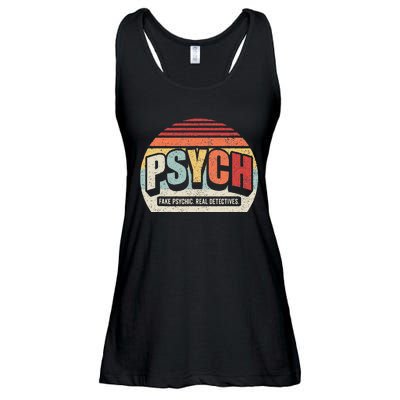 Vintage Retro Psych Fake Psychic. Real Detectives Ladies Essential Flowy Tank