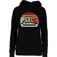 Vintage Retro Psych Fake Psychic. Real Detectives Womens Funnel Neck Pullover Hood