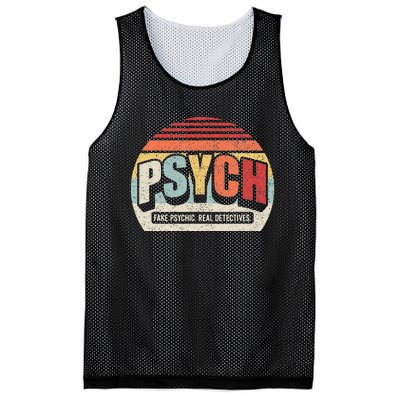 Vintage Retro Psych Fake Psychic. Real Detectives Mesh Reversible Basketball Jersey Tank