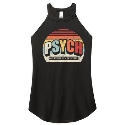 Vintage Retro Psych Fake Psychic. Real Detectives Women's Perfect Tri Rocker Tank