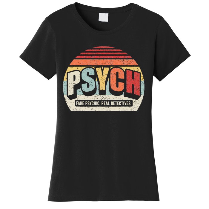 Vintage Retro Psych Fake Psychic. Real Detectives Women's T-Shirt