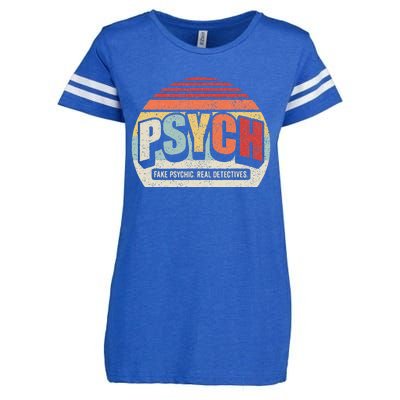 Vintage Retro Psych Fake Psychic. Real Detectives Enza Ladies Jersey Football T-Shirt