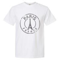 Vintage Retro Paris France Eiffel Tower Love Garment-Dyed Heavyweight T-Shirt