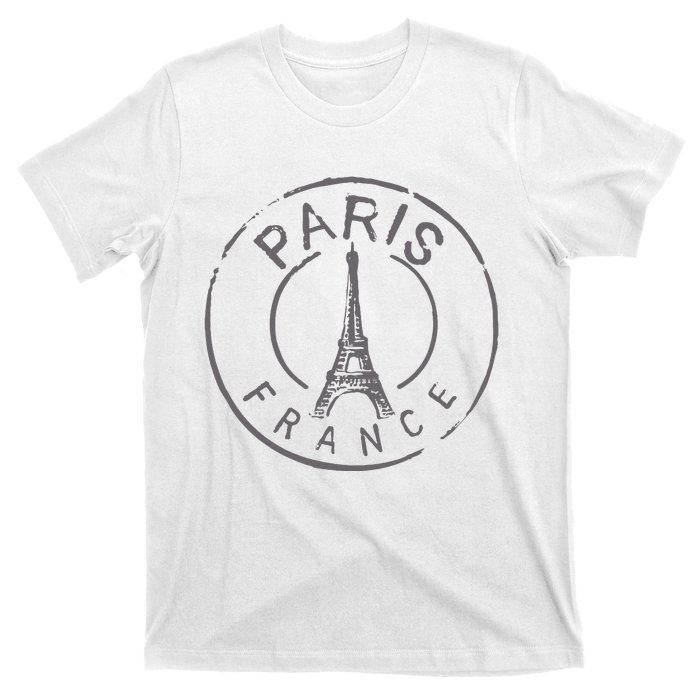 Vintage Retro Paris France Eiffel Tower Love T-Shirt