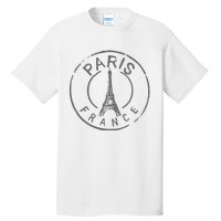 Vintage Retro Paris France Eiffel Tower Love Tall T-Shirt