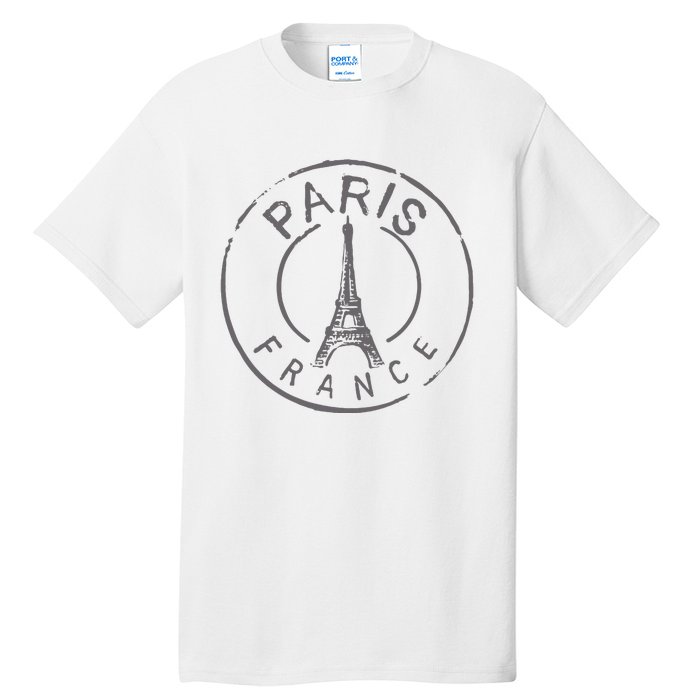 Vintage Retro Paris France Eiffel Tower Love Tall T-Shirt