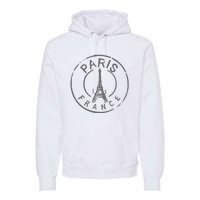 Vintage Retro Paris France Eiffel Tower Love Premium Hoodie