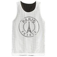 Vintage Retro Paris France Eiffel Tower Love Mesh Reversible Basketball Jersey Tank