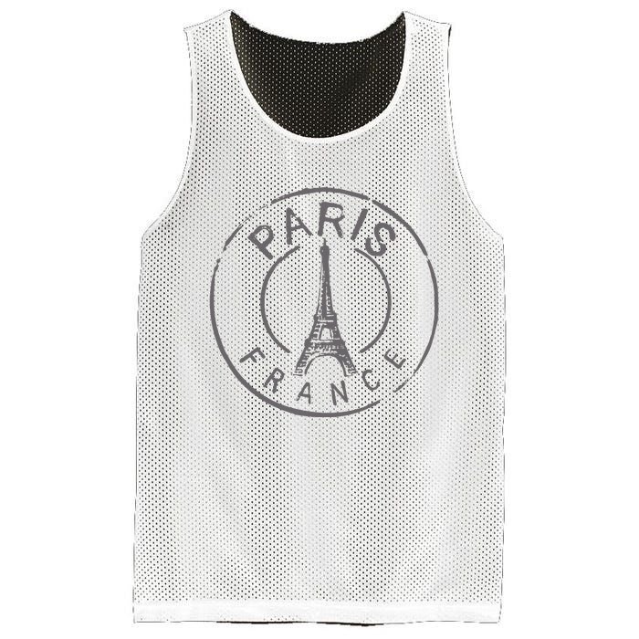 Vintage Retro Paris France Eiffel Tower Love Mesh Reversible Basketball Jersey Tank