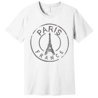 Vintage Retro Paris France Eiffel Tower Love Premium T-Shirt