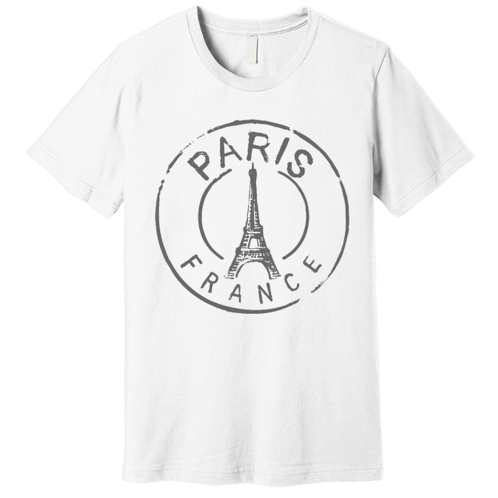 Vintage Retro Paris France Eiffel Tower Love Premium T-Shirt