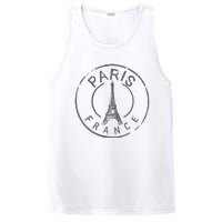 Vintage Retro Paris France Eiffel Tower Love PosiCharge Competitor Tank