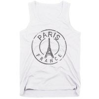 Vintage Retro Paris France Eiffel Tower Love Tank Top