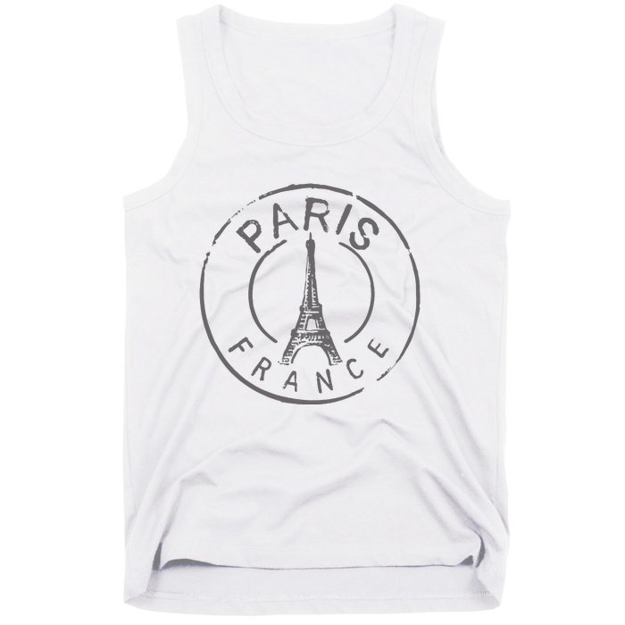 Vintage Retro Paris France Eiffel Tower Love Tank Top