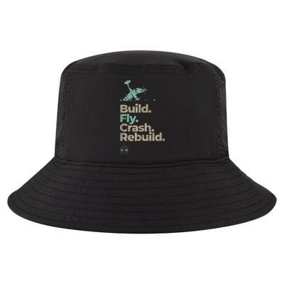 Vintage RC Plane Build Fly Crash Rebuild Airplane Cool Comfort Performance Bucket Hat
