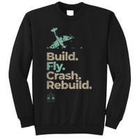 Vintage RC Plane Build Fly Crash Rebuild Airplane Sweatshirt