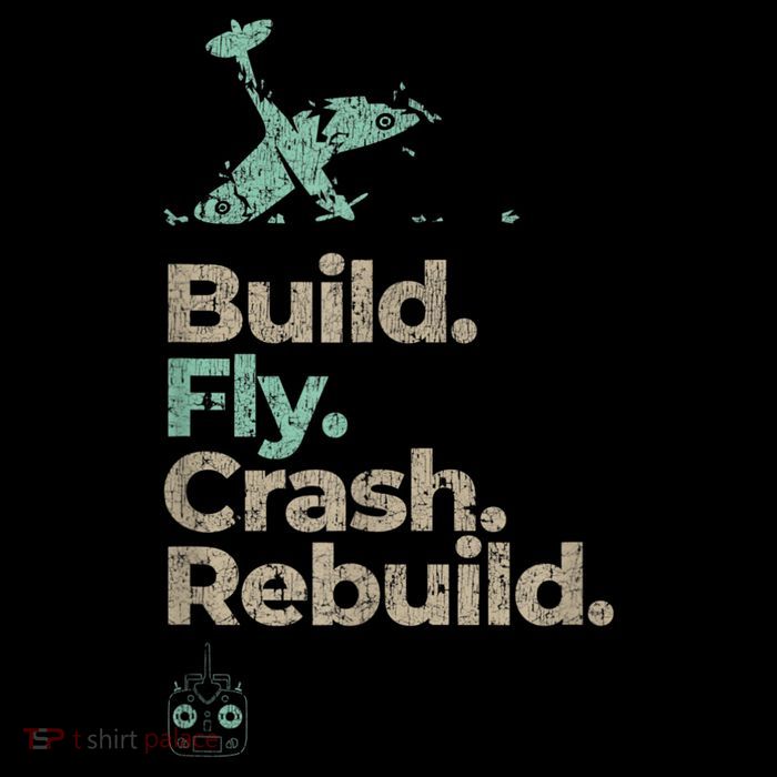 Vintage RC Plane Build Fly Crash Rebuild Airplane Poster