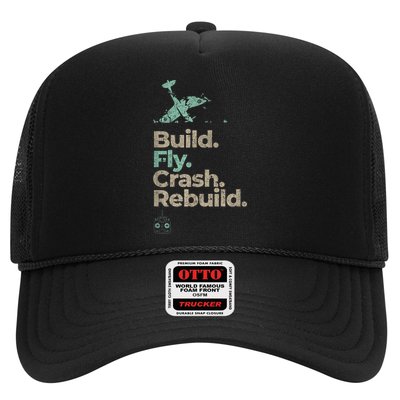 Vintage RC Plane Build Fly Crash Rebuild Airplane Trucker Hat