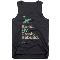 Vintage RC Plane Build Fly Crash Rebuild Airplane Tank Top