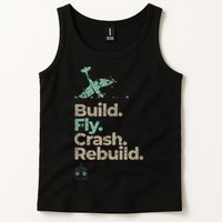 Vintage RC Plane Build Fly Crash Rebuild Airplane Tank Top