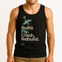 Vintage RC Plane Build Fly Crash Rebuild Airplane Tank Top