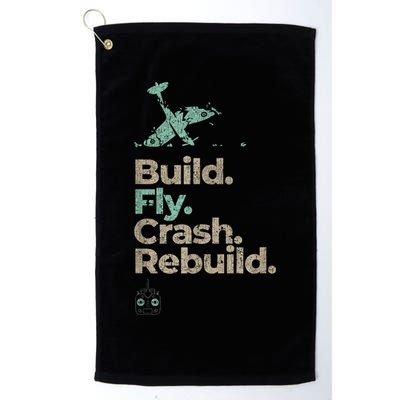 Vintage RC Plane Build Fly Crash Rebuild Airplane Golf Towel