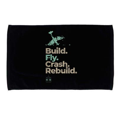 Vintage RC Plane Build Fly Crash Rebuild Airplane Microfiber Hand Towel