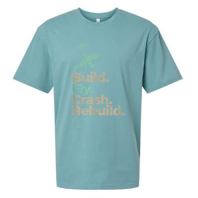 Vintage RC Plane Build Fly Crash Rebuild Airplane Sueded Cloud Jersey T-Shirt