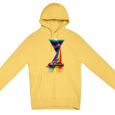 Vintage Retro Prism Kart Racing Cool Gift Premium Pullover Hoodie