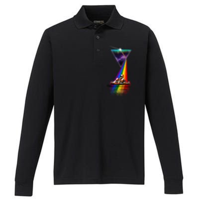 Vintage Retro Prism Kart Racing Cool Gift Performance Long Sleeve Polo