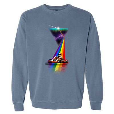 Vintage Retro Prism Kart Racing Cool Gift Garment-Dyed Sweatshirt